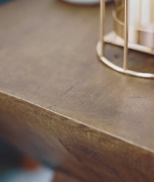 Zandloper Bijzettafel Hout-look van Lichtgewicht Beton