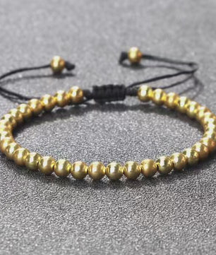 Verstelbare Koperen Kralen Armband – Handgemaakte Armband voor Mannen en Vrouwen
