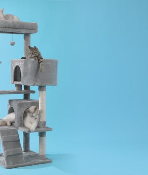 Luxe Kattenboom Multi-Level Toren met Kattencondo en Hangende Bal – Comfort en Speelplezier in Eén