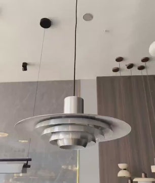 Nordic Minimalistische Hanglamp – Zilver LED Plafondlamp voor Keuken, Woonkamer & Slaapkamer