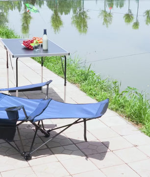Sedia Opvouwbare Campingstoel – Lichtgewicht Loungestoel met Hoofdsteun