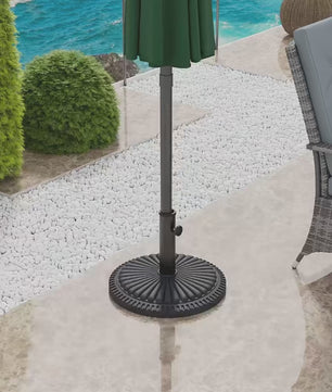 Parasolvoet Zwart – Decoratieve Parasolstandaard Ø49x32 cm, 15 kg