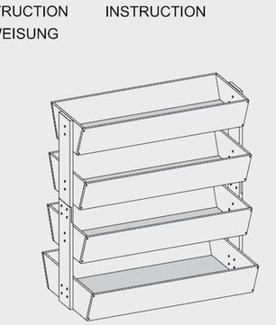 4-Laags Verhoogde Plantenbak met Ladderdesign