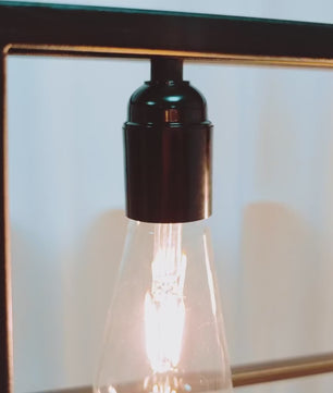 Industriële 5-lichts Plafondlamp E27 – Vintage Zwart Design van Ijzer