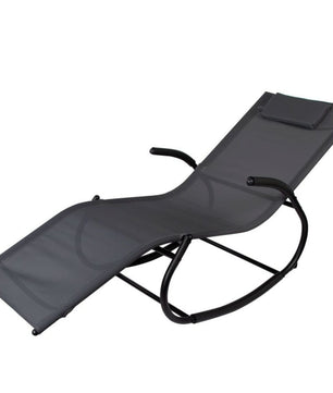 SUN-LOUNGER AKTIVE 172 X 75 X 53 CM BLACK