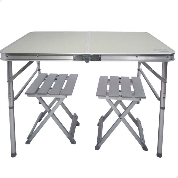 TABLE SET WITH 2 CHAIRS AKTIVE FOLDABLE CAMPING