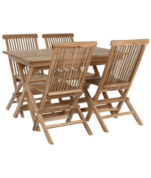 TABLE SET WITH 4 CHAIRS HOME ESPRIT 120 X 70 X 75 CM