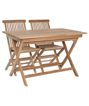 TABLE SET WITH 4 CHAIRS HOME ESPRIT 120 X 70 X 75 CM