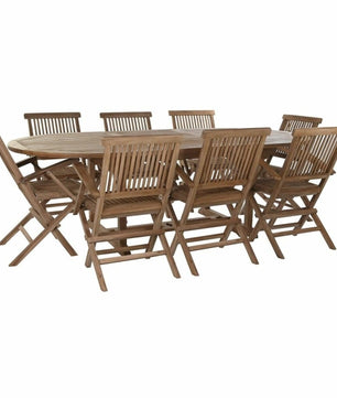 TABLE SET WITH CHAIRS DKD HOME DECOR 90 CM 180 X 120 X 75 CM