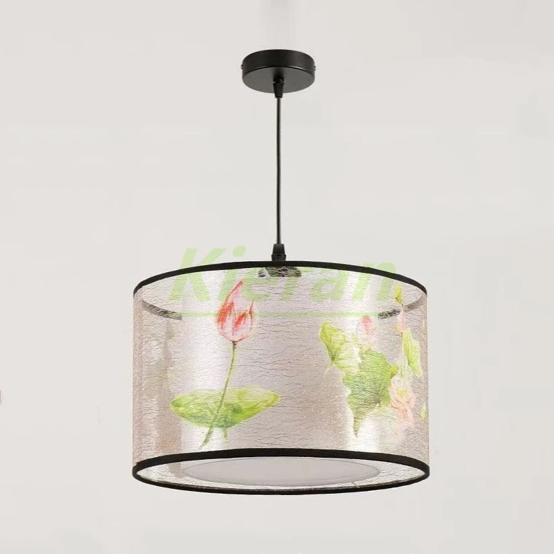 Nordic Stoffen LED Hanglamp – Moderne Kroonluchter van Stof voor Woonkamer, Slaapkamer & Lounge