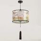 Nordic Stoffen LED Hanglamp – Moderne Kroonluchter van Stof voor Woonkamer, Slaapkamer & Lounge