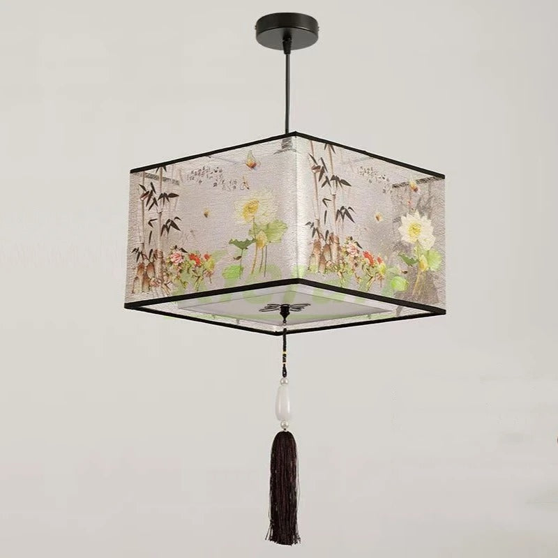 Nordic Stoffen LED Hanglamp – Moderne Kroonluchter van Stof voor Woonkamer, Slaapkamer & Lounge