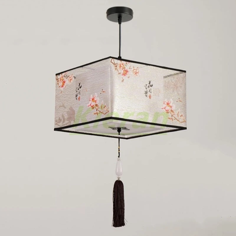 Nordic Stoffen LED Hanglamp – Moderne Kroonluchter van Stof voor Woonkamer, Slaapkamer & Lounge