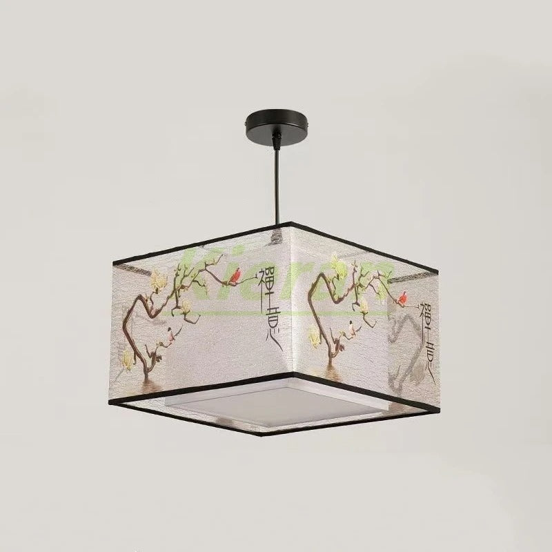 Nordic Stoffen LED Hanglamp – Moderne Kroonluchter van Stof voor Woonkamer, Slaapkamer & Lounge