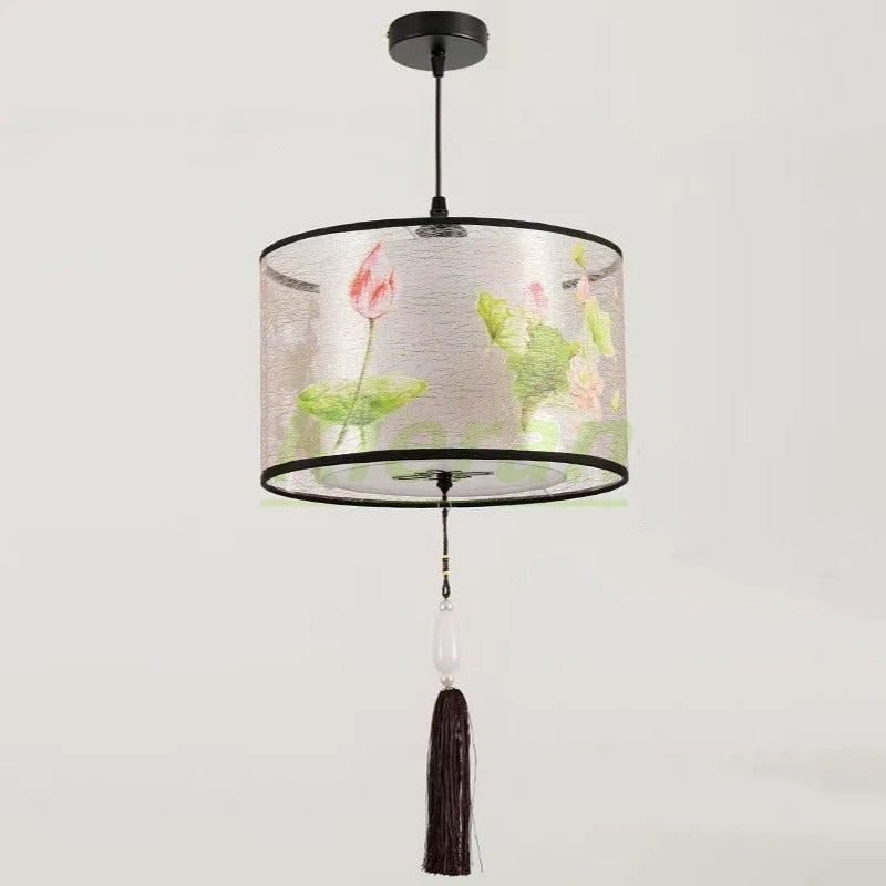 Nordic Stoffen LED Hanglamp – Moderne Kroonluchter van Stof voor Woonkamer, Slaapkamer & Lounge