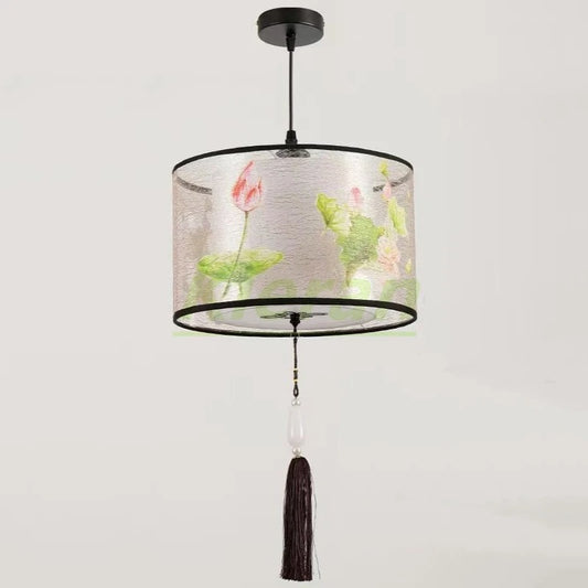 Nordic Stoffen LED Hanglamp – Moderne Kroonluchter van Stof voor Woonkamer, Slaapkamer & Lounge