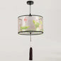 Nordic Stoffen LED Hanglamp – Moderne Kroonluchter van Stof voor Woonkamer, Slaapkamer & Lounge