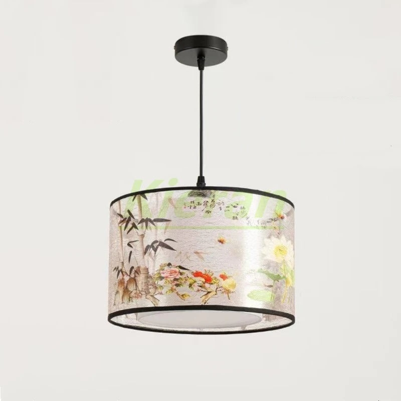 Nordic Stoffen LED Hanglamp – Moderne Kroonluchter van Stof voor Woonkamer, Slaapkamer & Lounge